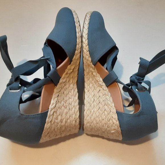 VIONIC Kaitlyn Espadrille blue  Wedge ribbon ties - Picture 8 of 10